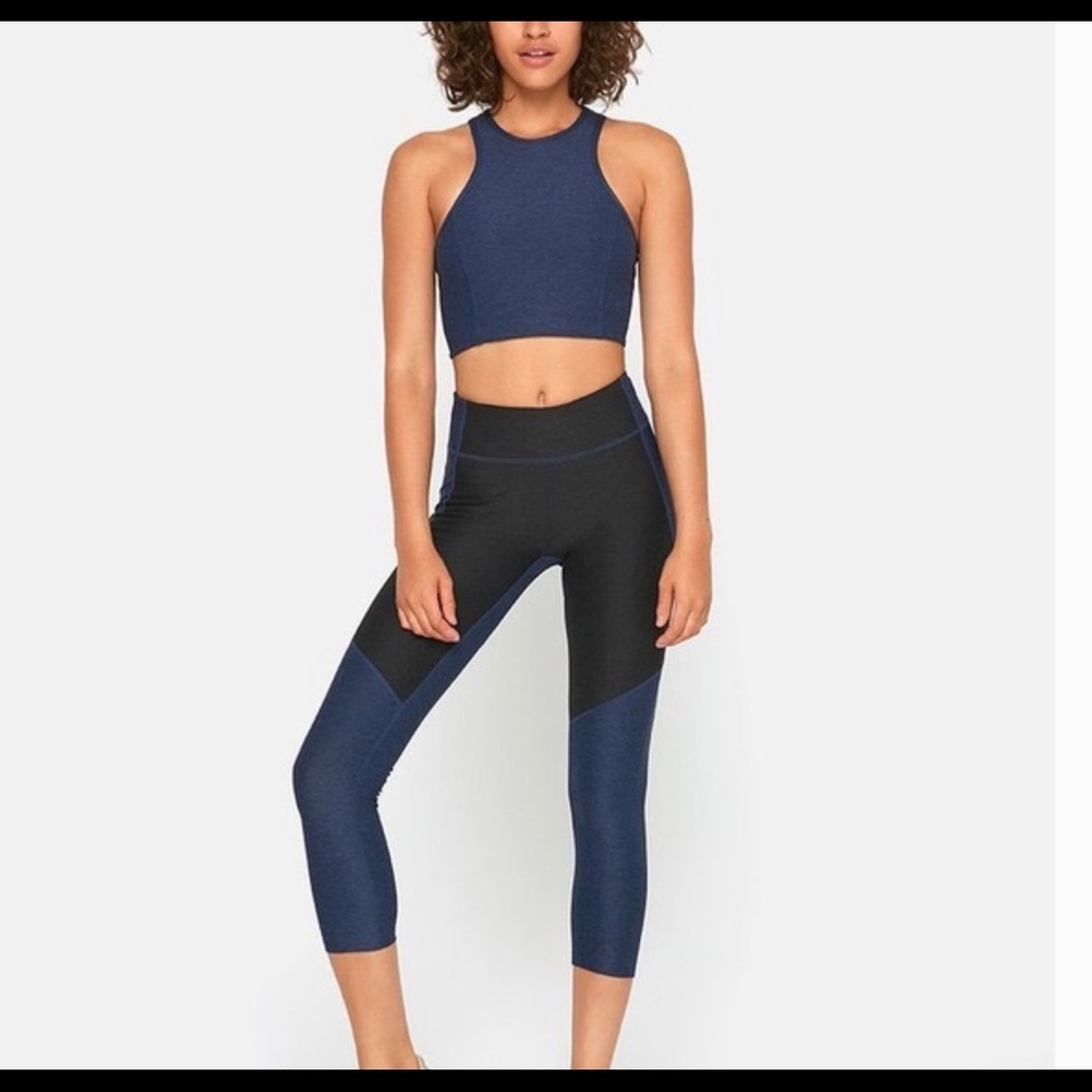 Outdoor Voices black blue two tone leggings